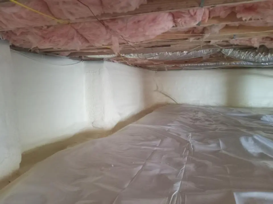 Crawl space encapsulation with closed-cell spray foam for Spray Foam Roofing in Huntingdon