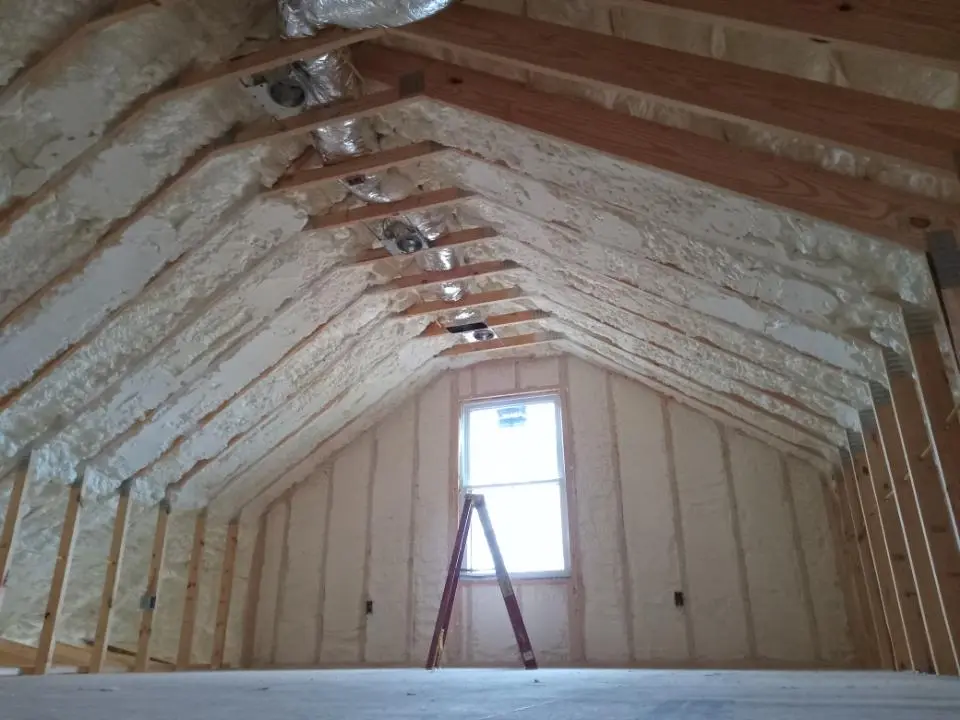 Spray foam roofing application for Crawl Space Insulation project in Huntingdon